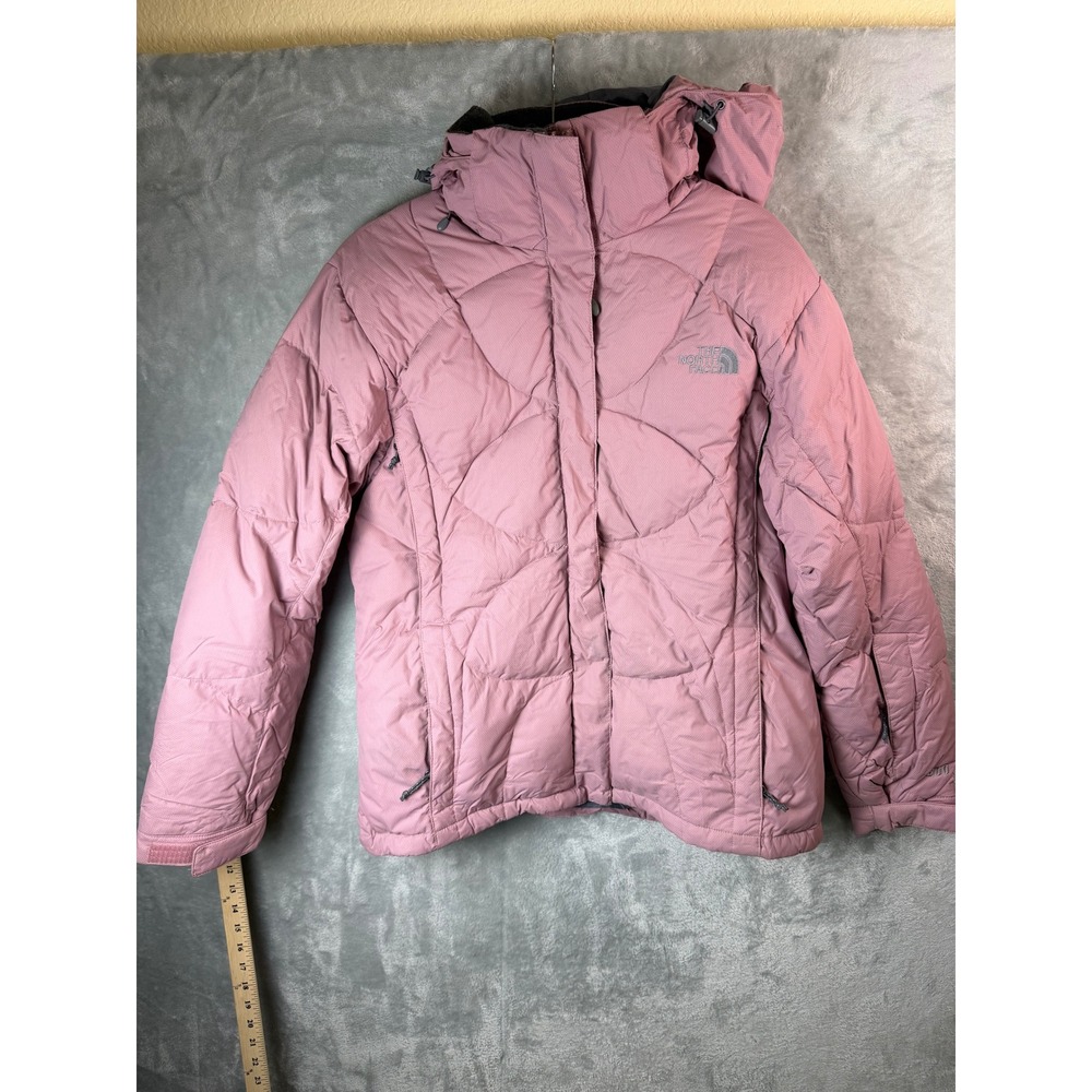 THE NORTH FACE Puffer Women L Pink 600 Goose Down Hooded Vintage F05 Jacket